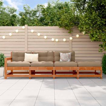 ARDEBO.de - Sectional Sofa Einheiten Wachsbraun 252 x 62 x 70,5 cm