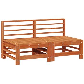 Garten Mittelssofa Massives Kiefernholz Wachsbraun