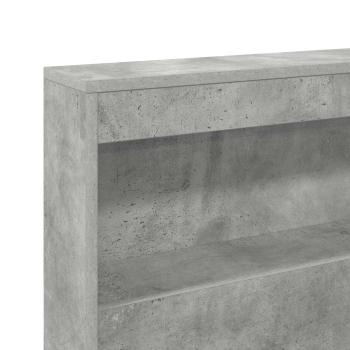 Aufbewahrungskopfteil mit Regal Beton Grau 75 cm Holzwerkstoff