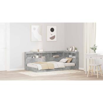 Aufbewahrungskopfteil Beton Grau Holzwerkstoff