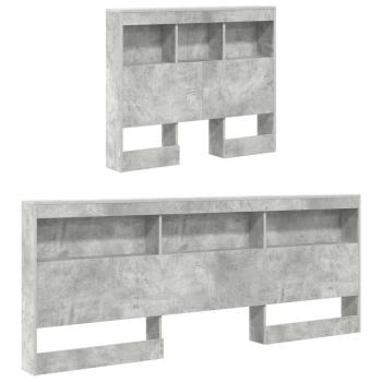 Bücherregal-Bett mit Regal Betongrau 75 x 190 cm Holzwerkstoff