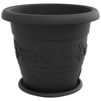 Blumentöpfe 24 stk. Schwarz Ø 39 x 32 cm Kunststoff