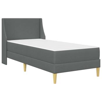 Bettgestell mit Matratze Grau 90 x 190 cm Polyester