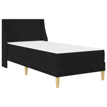 Bettgestell mit Matratze Schwarz 90 x 190 cm Polyester