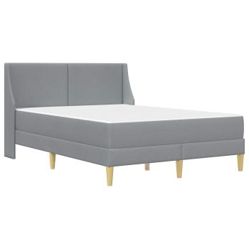 Bettgestell mit Matratze Hellgrau 140 x 200 cm Polyester