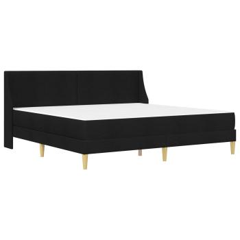 Bettgestell mit Matratze Schwarz 180 x 200 cm Polyester