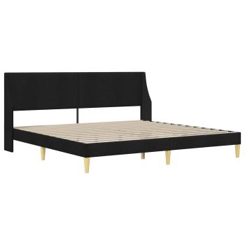 Bettgestell mit Matratze Schwarz 180 x 200 cm Polyester