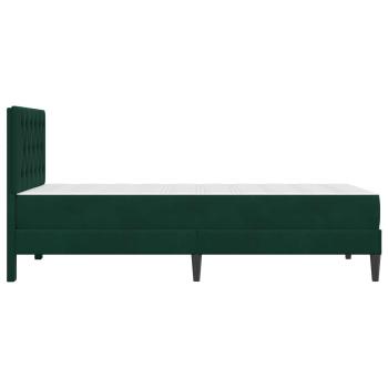 Bettgestell mit Matratze Dunkelgrün 100 x 200 cm Samt