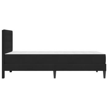 Bettgestell mit Matratze mit Kopfteil Schwarz 100 x 200 cm Samt