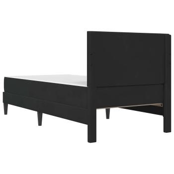 Bettgestell mit Matratze mit Kopfteil Schwarz 100 x 200 cm Samt