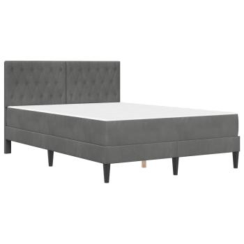 Bettgestell mit Matratze Dunkelgrau 120 x 200 cm Samt