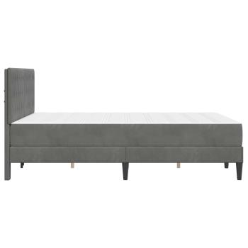 Bettgestell mit Matratze Dunkelgrau 140 x 200 cm Samt
