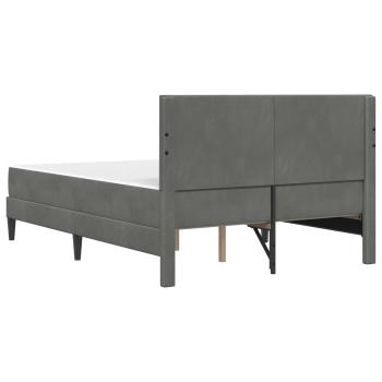 Bettgestell mit Matratze Dunkelgrau 140 x 200 cm Samt