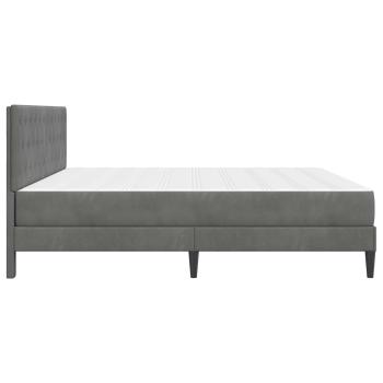 Bettgestell mit Matratze Dunkelgrau 180 x 200 cm Samt