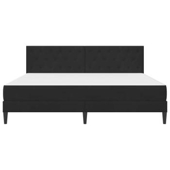 Bettgestell mit Matratze mit Kopfteil Schwarz 180 x 200 cm Samt