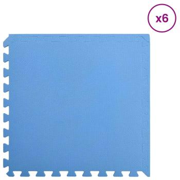 Pool Bodenschutzmatte 6 stk. Blau 2,16 ? EVA-Schaum