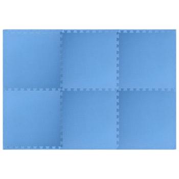 Pool Bodenschutzmatte 6 stk. Blau 2,16 ? EVA-Schaum