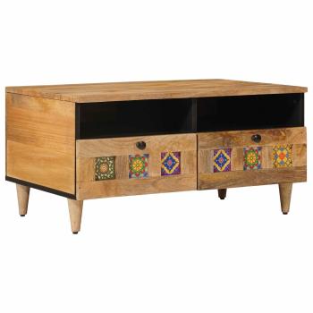 ARDEBO.de - Couchtisch Natur 80 x 54 x 40 cm Massivholz Mango
