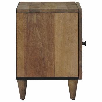 Nachttisch 2 Stk. Braun 40 x 33,5 x 46 cm Massivholz Mango