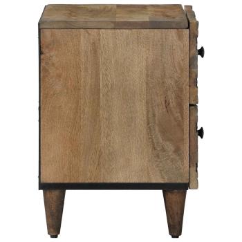 Nachttisch Braun 40 x 33,5 x 46 cm Massivholz Mango