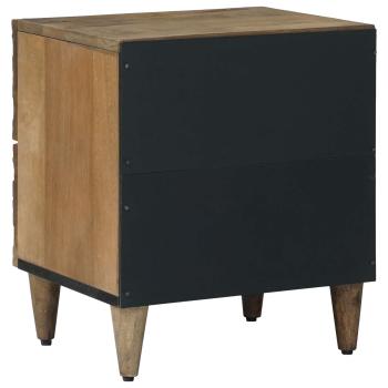 Nachttisch Braun 40 x 33,5 x 46 cm Massivholz Mango