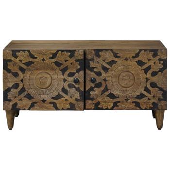 Couchtisch Braun 80 x 50 x 40 cm Massivholz Mango