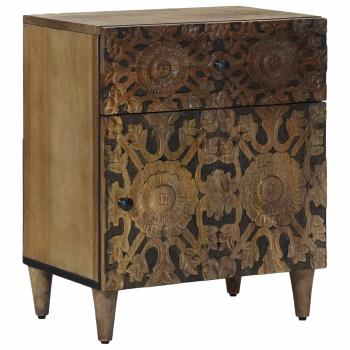 ARDEBO.de - Bettkasten Braun 50 x 33 x 60 cm Massivholz Mango