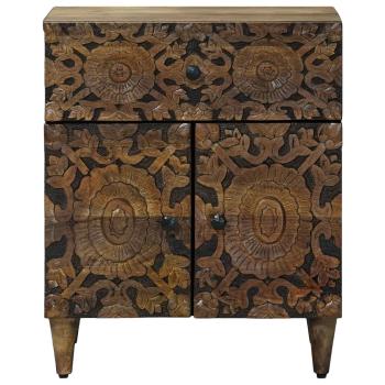 Bettkasten Braun 50 x 33 x 60 cm Massivholz Mango