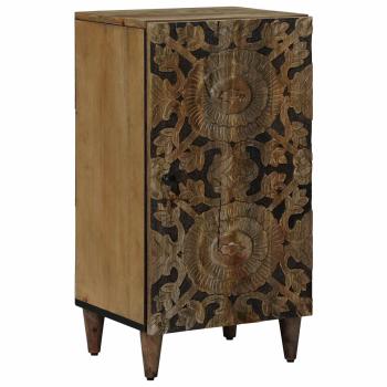 ARDEBO.de - Sideboard mit Speicher Braun 40 x 33,5 x 75 cm Massivholz Mango