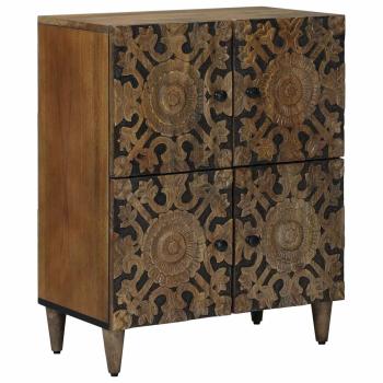 ARDEBO.de - Sideboard mit Speicher Braun 60 x 33,5 x 75 cm Massivholz Mango