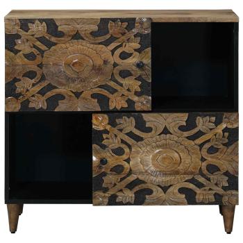 Sideboard mit Speicher Braun 80 x 33,5 x 75 cm Massivholz Mango