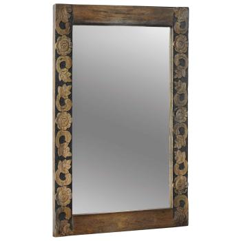 ARDEBO.de - Wandspiegel Walnussbraun 70 x 50 cm Holzwerkstoff und Glas
