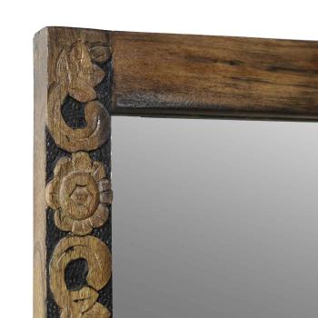 Wandspiegel Walnussbraun 70 x 50 cm Holzwerkstoff und Glas
