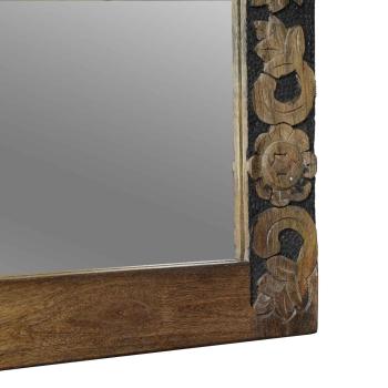 Wandspiegel Walnussbraun 70 x 50 cm Holzwerkstoff und Glas