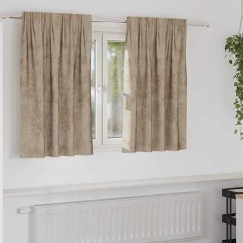 ARDEBO.de - Samtvorhänge 2 Stk. Champagner 140 x 140 cm Samt