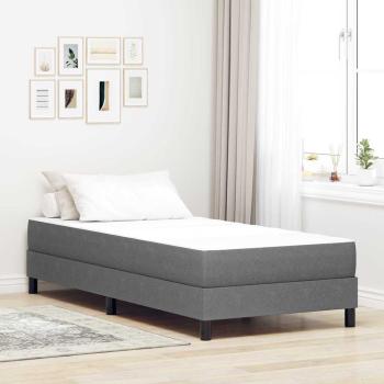 ARDEBO.de - Bettmatratze mit Matratze Hellgrau 100 x 200 cm Stoff