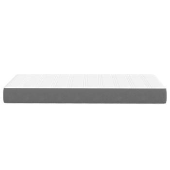 Bettmatratze mit Matratze Hellgrau 100 x 200 cm Stoff