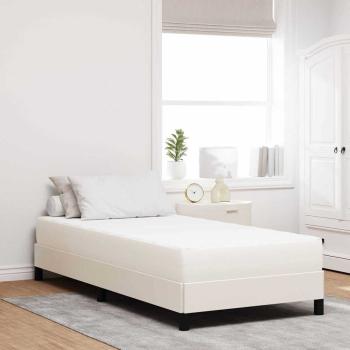 ARDEBO.de - Bettmatratze mit Matratze Creme 100 x 200 cm Stoff