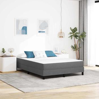 ARDEBO.de - Bettmatratze mit Matratze Hellgrau 140 x 190 cm Stoff