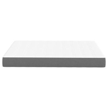 Bettmatratze mit Matratze Hellgrau 140 x 190 cm Stoff
