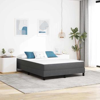 ARDEBO.de - Bettmatratze mit Matratze Grau 140 x 190 cm Stoff