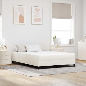 ARDEBO.de - Bettmatratze mit Matratze Creme 140 x 200 cm Stoff