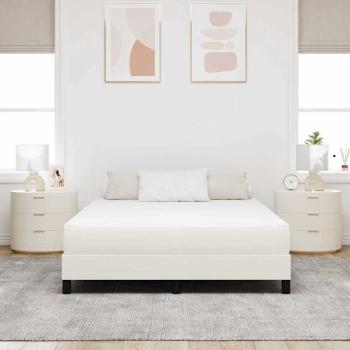 Bettmatratze mit Matratze Creme 140 x 200 cm Stoff