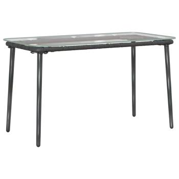 Gartentisch Schwarz 80 x 40 x 45 cm Poly-Rattan