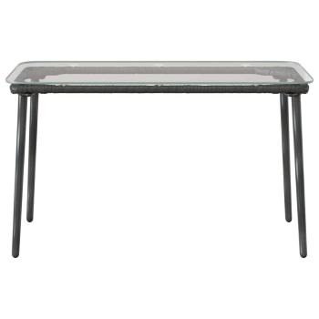 Gartentisch Schwarz 80 x 40 x 45 cm Poly-Rattan