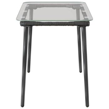 Gartentisch Schwarz 80 x 40 x 45 cm Poly-Rattan