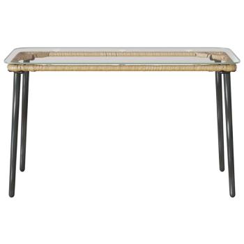 Gartentisch Natur 80 x 40 x 45 cm Poly-Rattan