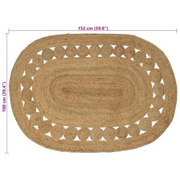 Bereichsteppiche Natur 100 x 152 cm Jute