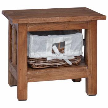 Beistelltisch Braun 38 x 28 x 35 cm Massivholz Mahagoni