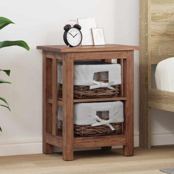 ARDEBO.de - Beistelltisch Braun 38 x 28 x 50 cm Massivholz Mahagoni